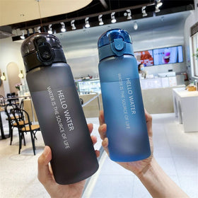 780ML Student Summer Dinking Plastic Juice Milk Water Cups Jug Outdoor Camping Frosted Sport Water Bottles for Children With Rop