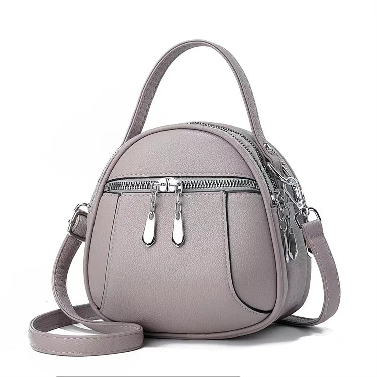Crossbody New Style Pu Leather Ladies Round Chains Evening Bags Handbags Luxury