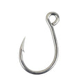 DORISEA High Carbon Steel Tin-Plated Big Eye Slow Jigging Single Assist Circle Fishing Hook for Carp Bass Trout Marlin