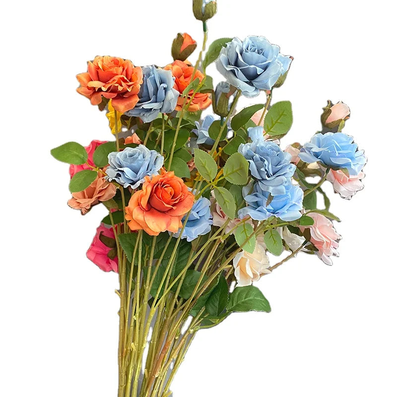 Rose Flower Meiyang 4 Flower 2 Buds Rose Cadburys Roses Artificial Flowers