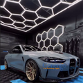 Customized Hive Design Diy Assembled Hexagon Lighting Led Car Care Workshop Lights MegaBDM