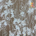 Wholesale Price 100% Polyester Eco-Friendly Mesh White Wedding Beaded Embroidery Lace Fabric XM-BF0510
