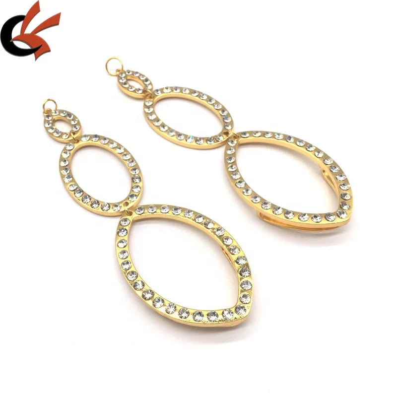 New Custom Top Garment Women Summer Beachwear Crystal Metal Bikini Connectors