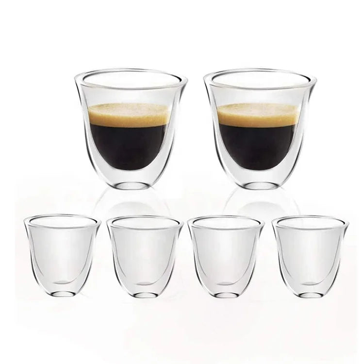 Premium Espresso Glasses Double Wall Insulated Glass