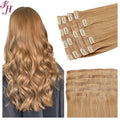 FH Wholesale 6pcs One Set Virgin Clip Hair Extension Silky Straight Seamless Pu Clip in Hair Extension