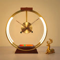 Best Price Luxury Clock Modern Wooden Base LED Table Lamp Wireless Rechargeable Table Light