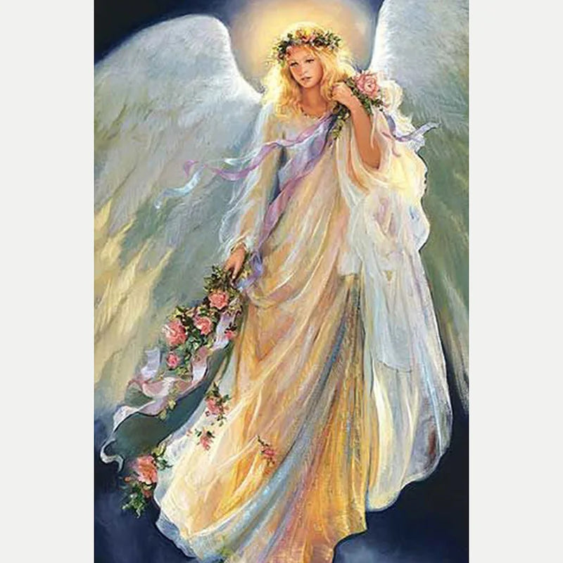 Wholesale 5D DIY 30*40cm Square Drill  Mosaic Angel  Portrait  Diamond Painting for Living Room Decoration