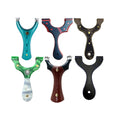 Factory Directly Custom Resin G10 Wood Steel Catapults in Two Colors Precise Slingshot Sights for Hunting