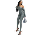 2024 Autumn Women Elegant Outfits Modest 2 Pieces Leggings Sets for Women Pants and Crop Top Set Sexy Y2K Tracksuit