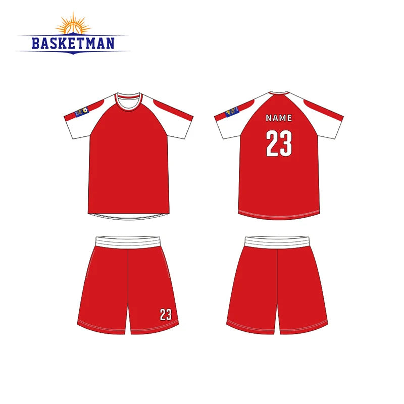 Quick-Dry Sublimated Football Jerseys Youth Soccer Uniforms Thailand Sublimation Soccer Jerseys Blank Soccer Jerseys Uniform