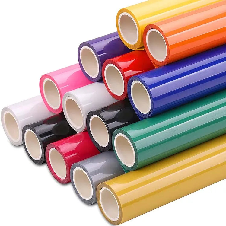 Custom Stretch Durable Film Vinyl Rainbow Garment Eco Solvent 3D Metallic Puff Reflective Heat Transfer Vinyl