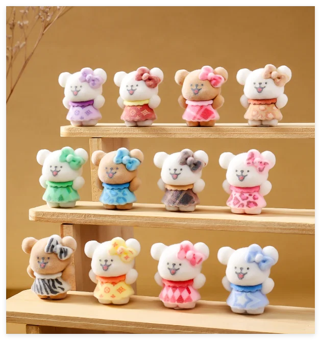 Assort Happy Flock Dog Figure Colourful Vivid Toy Animal Plastic Small Large Life Size Realistic Decor Collection Promotion Gift