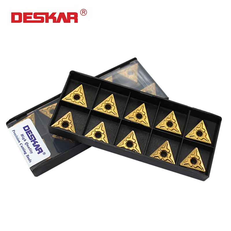 DESKAR CNC Lathe Carbide Inserts Turning Tools Machining Steel Parts More Impact Resistant TNMG160404 160408 160412-TM LF9028