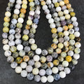 Natural Yellow Dendritic Opal DIY Jewelry Making Loose Beads Healing Energy Gemstone Stone Beads for Creative Design