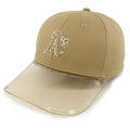 Custom 3D Embroidered Logo 6 Panel Transparent Visor Plastic Brim Cotton Acrylic Hat Baseball Cap