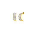 Newest Shining Kaleo Diamond Crystal Stud Earring Gold Plated Stainless Steel Geometric-shaped Fine Jewelry Zircon Best Gift for