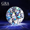 GRA Certificate Wholesale 1 Carat Loose Lab Created Moissanite Stones 6.5mm VVS1 Clarity Excellent Cut Polish Color Play/Fire