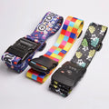 Custom Suitcase Bag Adjustable Polyester/nylon TSA Lock Scale Luggage Strap Belt Lanyard with Printing Your logo for Travel