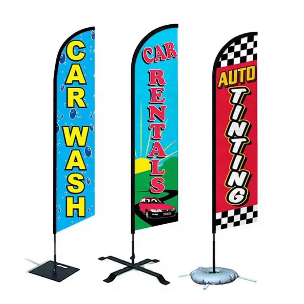 Double-Side Sale Loans Windless Income Tax Service Swooper Event Outdoor Flying Beach Flag Banner Custom Feather Flag w Stake