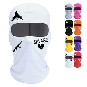Custom Printing Logo Breathable Face Cover Ski Mask Balaclava High Elastic Motorcycle Polyester Face Mask 1One Hole Balaclava