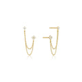 Fashion Cute Personality S925 Sterling Silver Earring Simple Temperament Chain Zircons Flower Study Earrings for Women