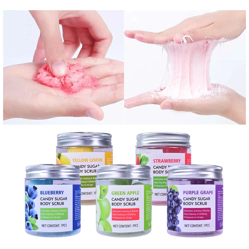 Sugar Body Buff Scrub Balls Exfoliates Lightener Hydrates SkinBrushed Gentle CleaningFast Shipping