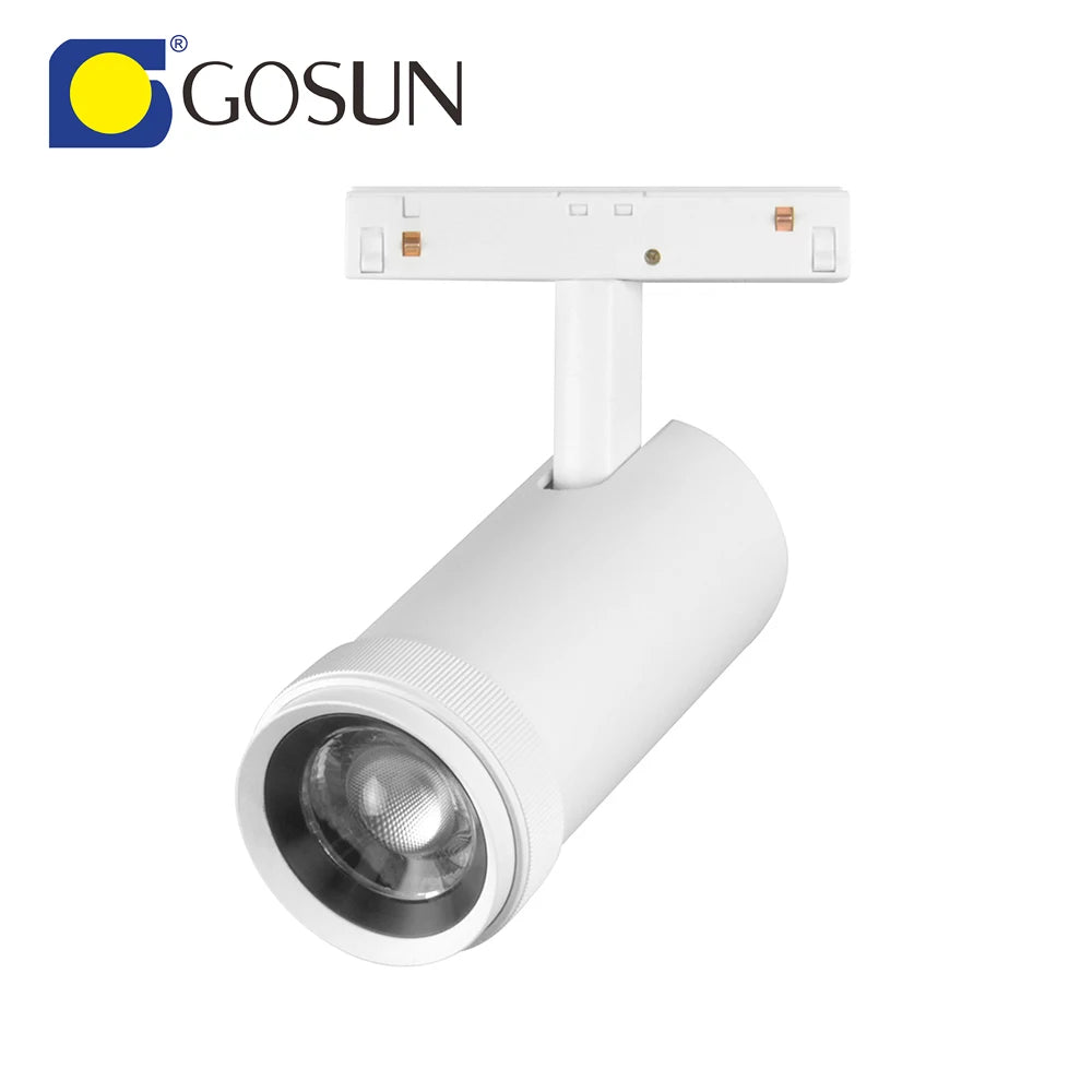 48V Magnetic Manual LED Track Light Zoomable Indoor Lighting 15w Ceiling Safety Spotlights for Office with 5 Years Warranty