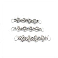 Hot Sale Small Size Bikini Buckle Sliver Plated  Flower Shape Rhinestone Bikini Connector  for Swimwear Connectors