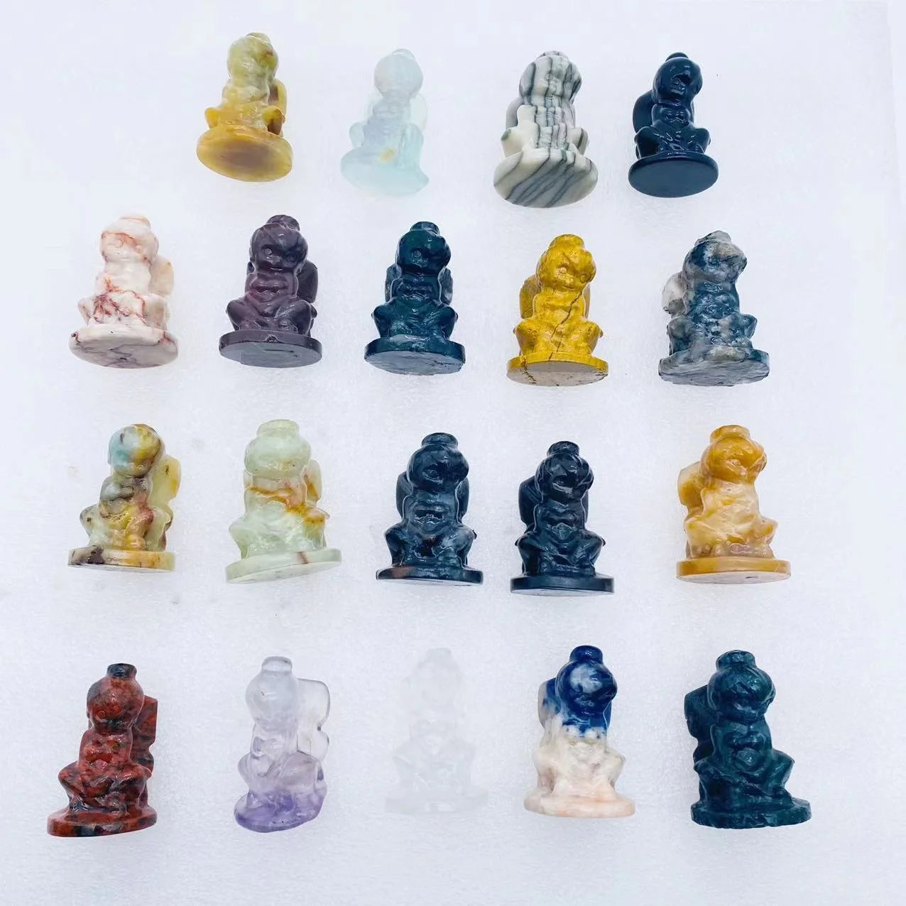Factory Price Wholesale Natural Healing Stone Carved Baby Fairy Crystal Cravings for Home Decoration