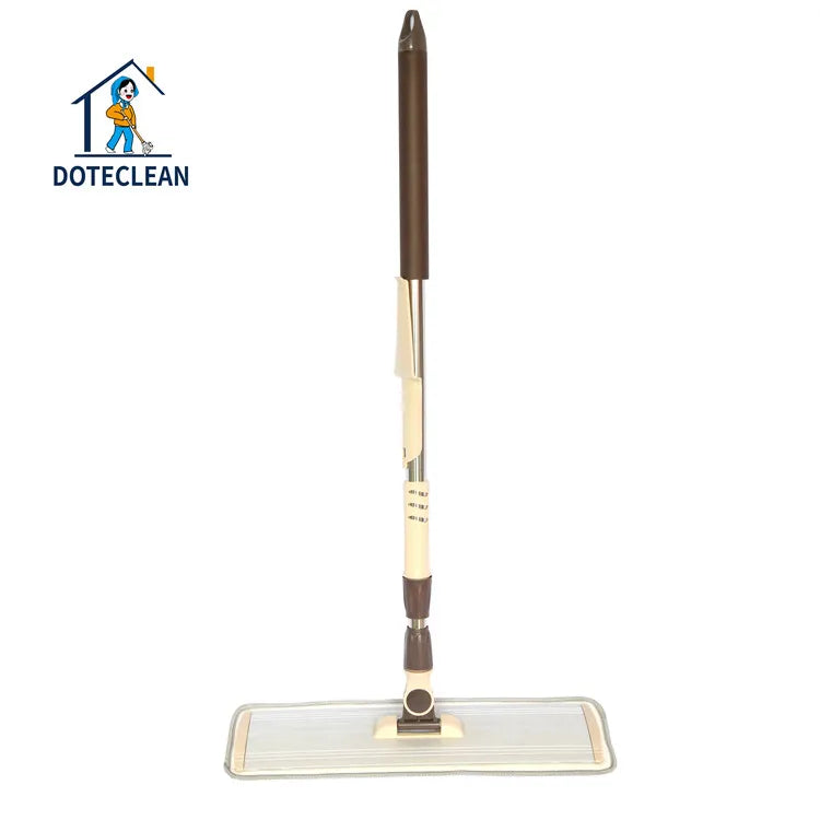 Professional 45 cm Aluminum Frame Dry Floor Cleaner with Swivel Microfiber Flat Mop Telescopic Handle