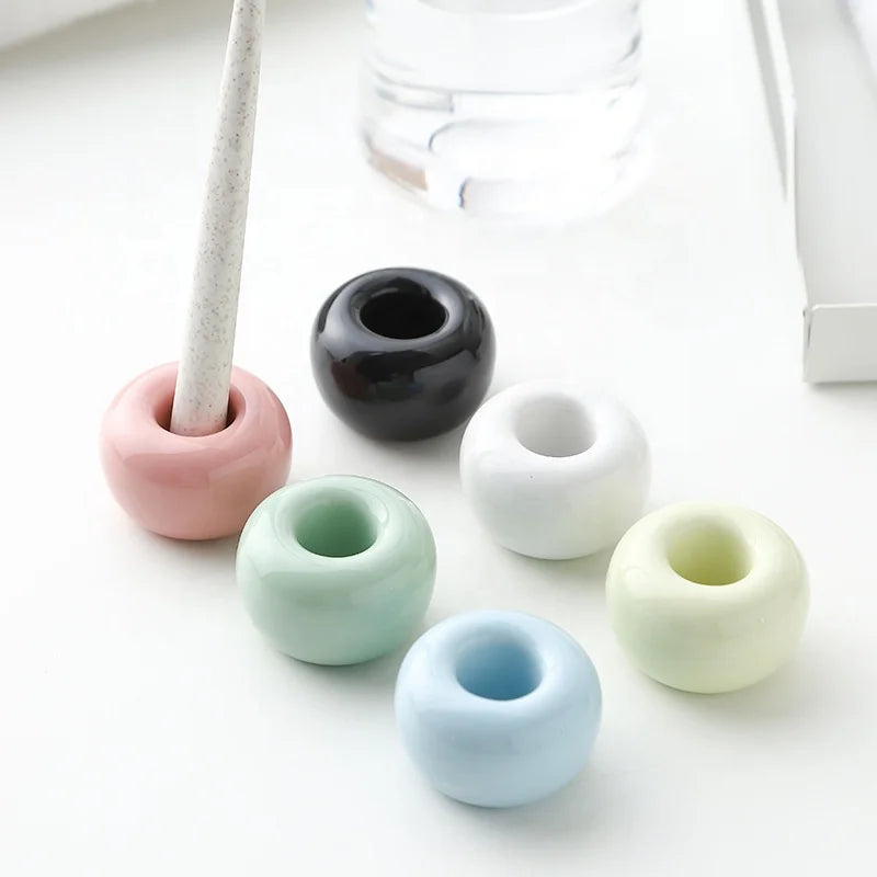 Natrual Organic Bathroom Series Multi Color Toothbrush Stand Ceramic Toothbrush Holder