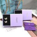 Purple Jewelry  Cardboard  Jewelry Packaging  Box and Pouch Slide Drawer Paper Jewelry Box for Earring Bracelet Necklace Ring