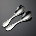 Kids Children Pure Flatware Fork  Spoon Set Baby Spoon Stainless Steel Set 1006134