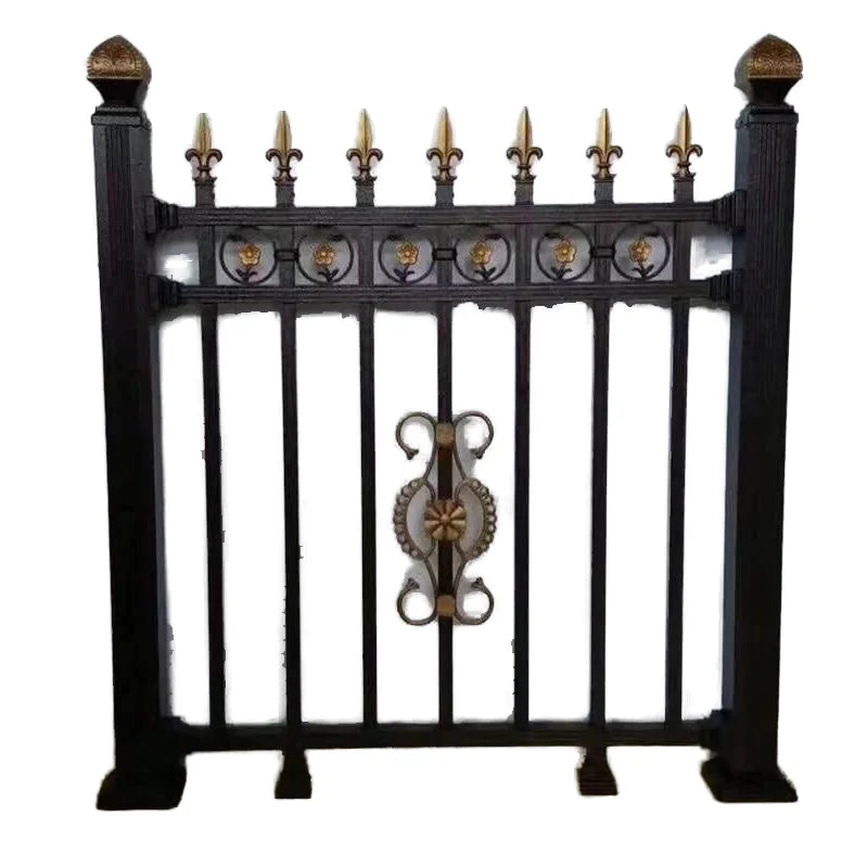 Outdoor Decorative Modern Heat Treated Steel Tube Picket Farm Fence Gates with Powder Coated Finish Eco-Friendly & Waterproof