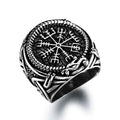 Wholesale Viking Men's Ring Jewelry Customized Silver Ring Stainless Steel Ring for Man