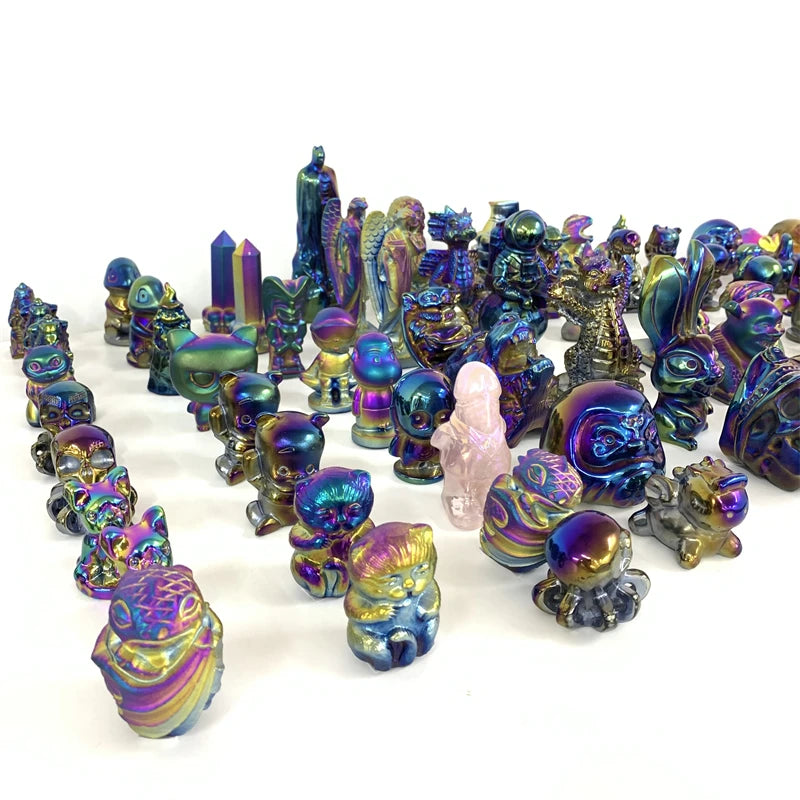 Wholesale Crystal Selectroplate Stones Aura Crystal Carving Craft for Souvenirs and Gifts
