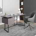 Italian Normcore Modern Metal Computer Desk Simple Home Bedroom Student Writing Workbench Practical Desktop Home Office Use