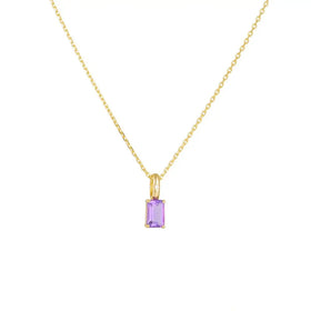 Luxury 18K Gold Plated Nature Crystal Pendant Necklace S925 Sterling Silver Necklace Jewelry for Party