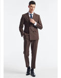 Light Luxury High-end Brown Suit Men's Suit Business Casual Formal Dress Groom Wedding Dress Men's Professional Suit