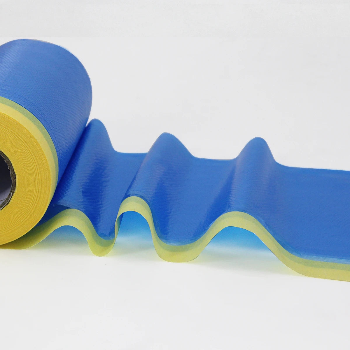 Blue Pre-Taped Masking Film Pre-Folded Overspray Paintable Plastic Protective Sheeting Pull Down Drop Sheet - Auto Painting