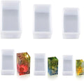 6 Pieces Rectangle Silicone Molds Ornament Epoxy Jewelry Mold Resin Casting Molds DIY Crafts Art Projects Home Decoration Making
