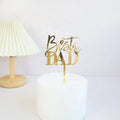 New Arrival Super Dad Cake Topper Happy Fathers Day Love You Decoration for Christmas and Father's Day Parties