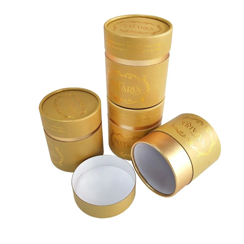 Custom Size Sealing Lip Balm Paper Tube Box Deodorant Luxury Gift Print Kraft Gold Round Paper Packaging Tube