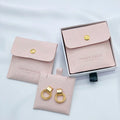 Envelope Jewelry Packaging Bags with Insert Pad  Jewelry Pouch Bag and Box with Logo for Earring Holder