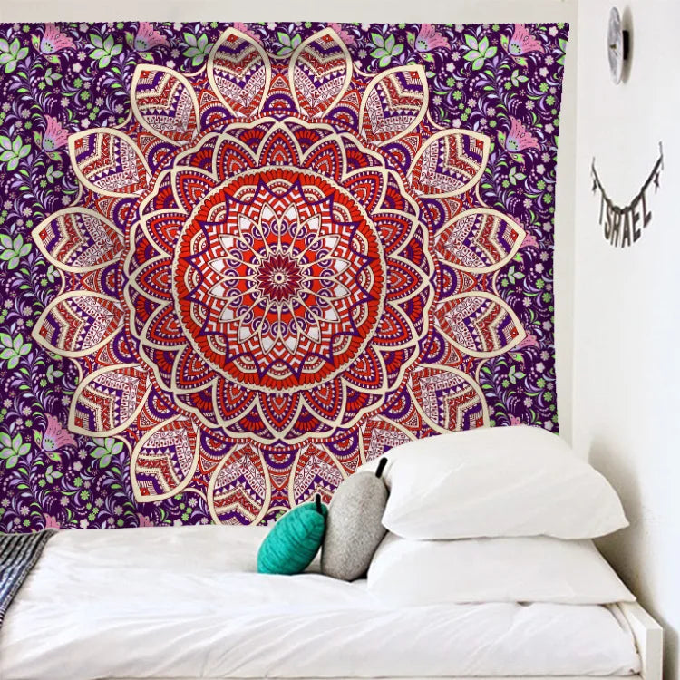 Indian Mandala Tapestry Bedspread Background Wall Hanging Throw Blanket Bedroom Carpet Decor
