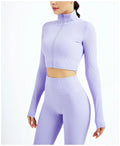 Best-selling Long Sleeve Jogging Yoga Wearsuit Women's Autumn/winter Tight Zipper Sportswear Set