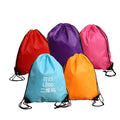 Custom Hot Pink Nylon 210D Polyester Drawstring Backpack Draw String Bag for Storage