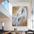 Wall Painting for Living Room Wall Modern Painting Handmade Gold Foil Abstract Hotel Artwork Wall Art Oil Painting on Canvas