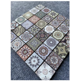 300x300mm Ceramic Modern Irregular Mosaic Tile Matt Surface Parquet for Interior Wall Decoration Villa Use Graphic Design