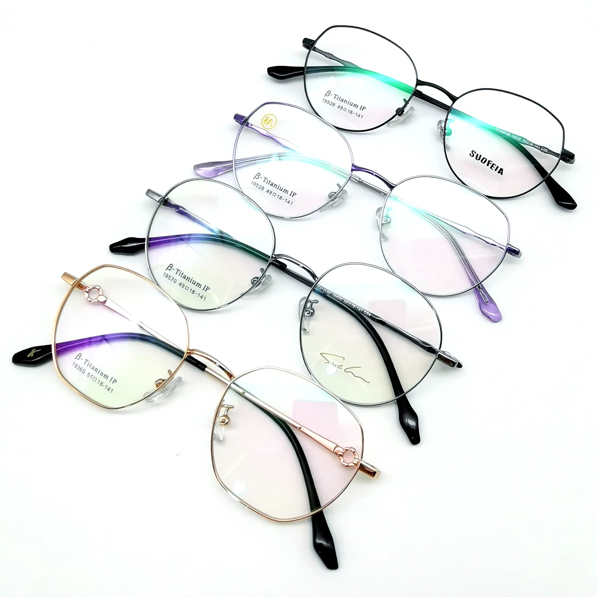 2024 Wholesale Titanium Eyewear Optical Eye Glasses Frames Spectacle Eyeglasses Frames for Women Men